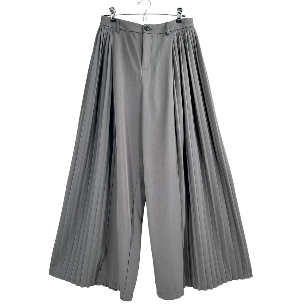 Wide Leg Pleated Panel Pants Japanese Avant Garde Culottes